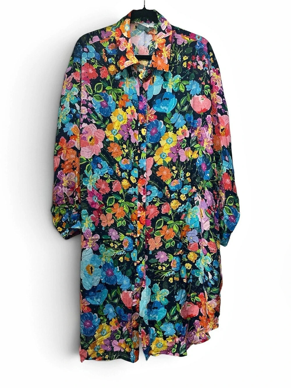 Johnny Was Floral Blazer Button down Duster Jacket - LARGE